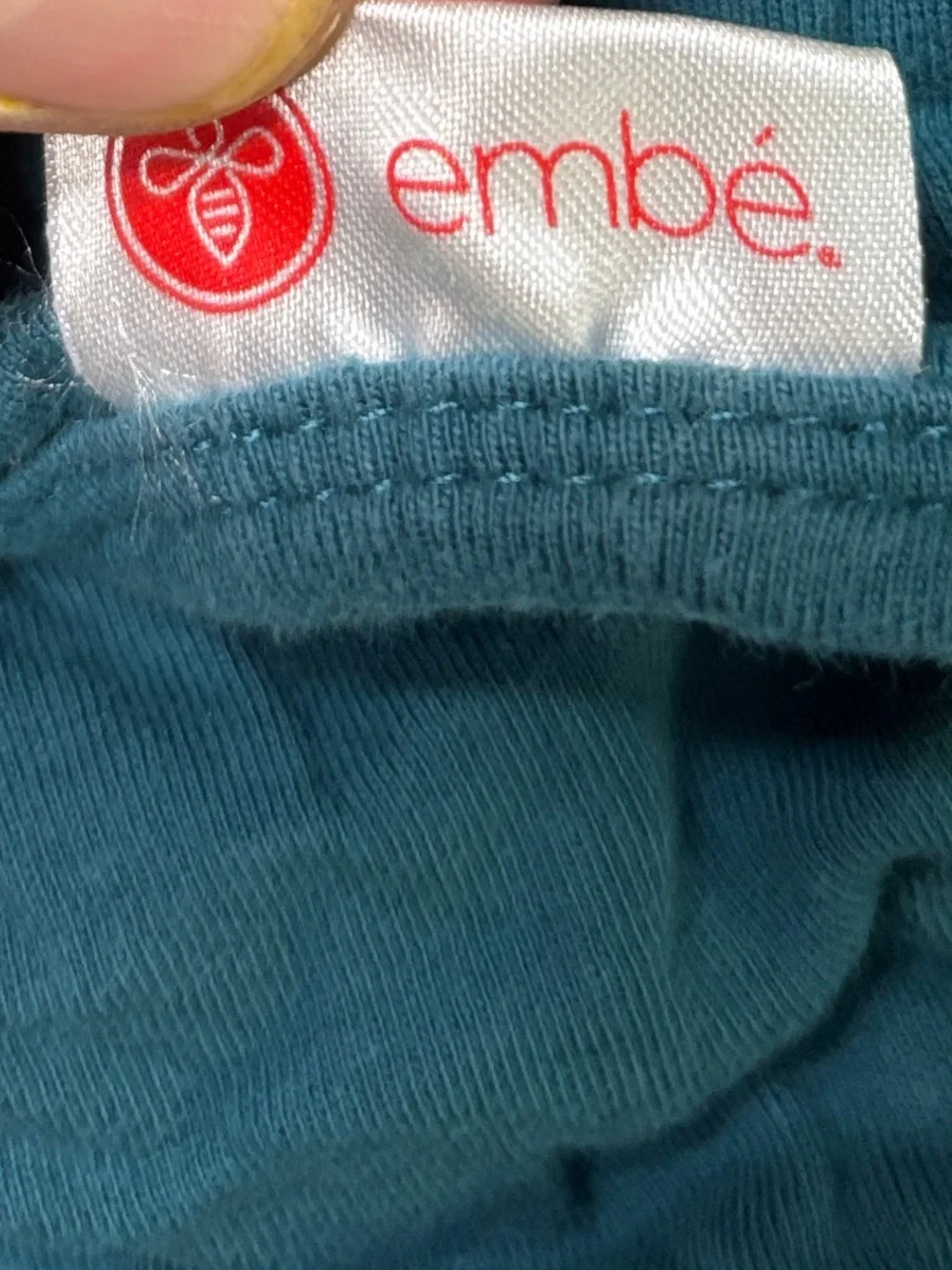 embé 2-Way Baby Swaddle Teal 12–18 lbs 100% Cotton